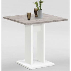 Jídelní stůl Bandol 1 70x70 cm, bílý/pískový dub