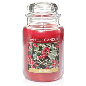 Yankee Candle - vonná svíčka Hollyberry 623g (Kuličky cesmíny. Jemná sváteční směs červených, černých a žlutých kuliček cesmíny v záplavě voňavého hřebíčku.)