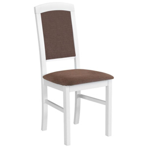 Židle Zefir IV, Barva dřeva: bílá, Potah: 29 - ekokůže hnědý - NE 18