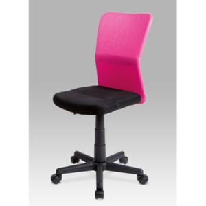 Dětská židle na kolečkách Autronic KA-BORIS PINK – černá/růžová