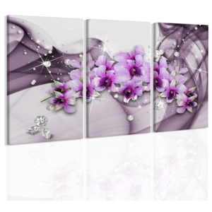 Obraz orchideje v růžové vlně (120x80 cm) - InSmile ®