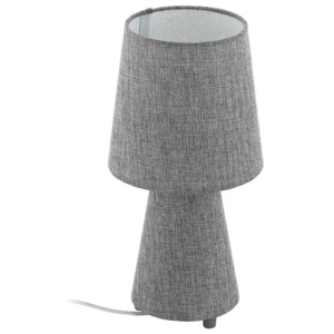 Eglo 97122 Stolní textilní lampička CARPARA E14 2X5,5W šedá