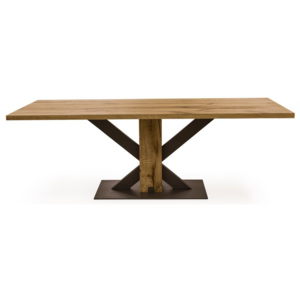 Jídelní stůl z dubového dřeva a kovu VIDA Living Lindau, 2,2 m