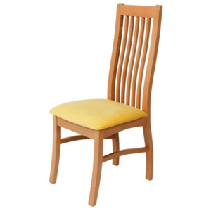 Dřevěná buková jídelní židle BRADOP ZLATA – čalouněný sedák, na míru