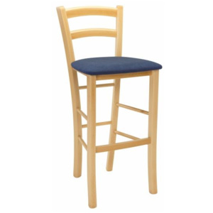 Dřevěná barová židle Stima PAYSANE BAR látka – buk, čalouněný sedák, nosnost 140 kg