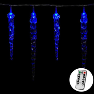 Vánoční dekorativní osvětlení - rampouchy - 40 LED modrá + ovladač - VOLTRONIC® M60008