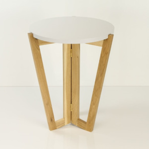 Mørtens Furniture Odkládací stolek Mollen, 45 cm, dub/bílá