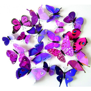SENTOP Samolepka nálepka na zeď motýly SA016 fialový