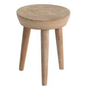Dřevěná stolička Paulownia přírodní - Ø 34*44 cm J-Line