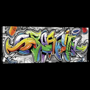 Obraz na plátně: Graffiti (12) - 145x45 cm