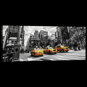 Obraz na plátně: New York (Taxi) - 145x45 cm