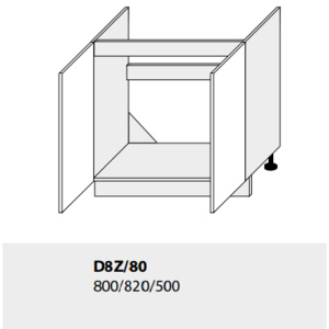 Dolní skříňka kuchyně GOLD LUX D8Z 80