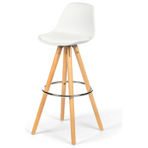 Barová židle LS-1107-4L bílá, cena za ks