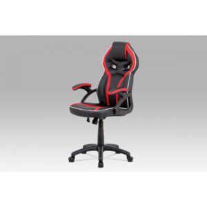 Dětská kancelářská židle KA-N662 RED černá / červená Autronic