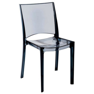 Plastová jídelní židle Stima B-SIDE – bez područek Antracite transparente