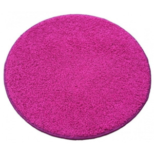 Vopi koberce Kusový kulatý koberec Color shaggy růžový - 57x57 kruh