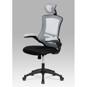 Kancelářská židle na kolečkách Autronic KA-J805 GREY – černá/šedá, s područkami