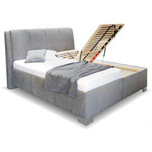 Vysoká čalouněná postel s úložným prostorem GUVERNÉR , 180x200 cm