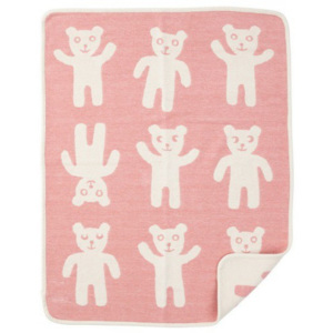 Bavlněná dětská deka chenille Bruno pink, Růžová