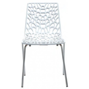 Jídelní plastová židle Stima GROOVE – bez područek Bianco