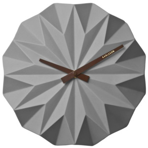 Nástěnné hodiny Origami 27 cm Karlsson (Barva - šedá)
