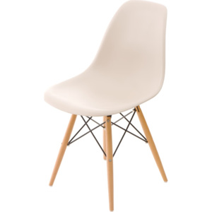 Mørtens Furniture Jídelní židle s dřevěnou podnoží Desire Barva: Bílá