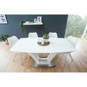 Jídelní stůl rozkládací Joanna bílý / ořech 160-220 cm