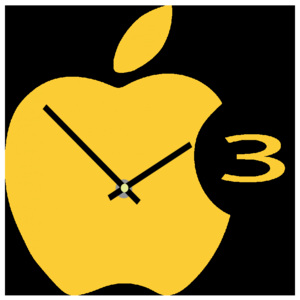 Stylové nástěnné hodiny PETRA, barva: žlutá