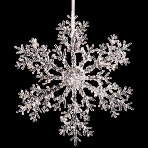 Závěsná dekorace ve tvaru sněhové vločky Unimasa Snow, ⌀ 30 cm
