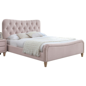 Růžová dvoulůžková postel VIDA Living Perry, 2,28 x 1,59 m