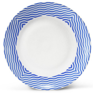 Porcelánový talíř dezertní, 21 cm, český porcelán, Leander, BeFree, modrá