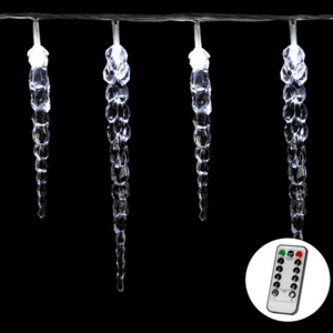 Vánoční dekorativní osvětlení - rampouchy - 40 LED studená bílá + ovladač - VOLTRONIC® M59790