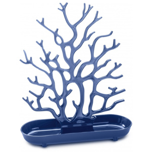 CORA Stojan, držák na šperky, náušnice, korále,klíče,drobnosti KOZIOL (Barva transp.tmavě modrá/tmavě modrá)