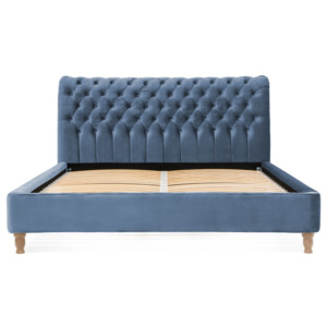 Blankytně modrá postel z bukového dřeva Vivonita Allon, 140 x 200 cm