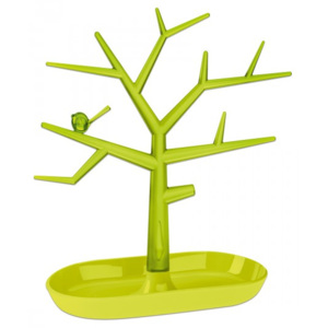 Stojan, držák na šperky, náušnice, korále, klíče, drobnosti PI:P M strom, KOZIOL (AKCE barva-zelená limetková miska/ transp zelený strom)