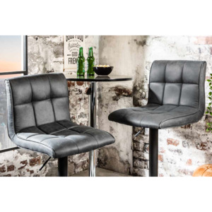 Designová barová židle Modern vintage šedá