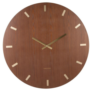 Nástěnné hodiny Wood XL 70 cm Karlsson (Barva - tmavě hnědá)