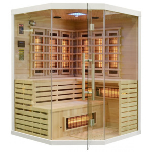 Rohová infračervená sauna GH0701 bílá