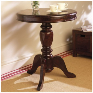 Kulatý stolek Colombo z indického masivu palisandr, Natural