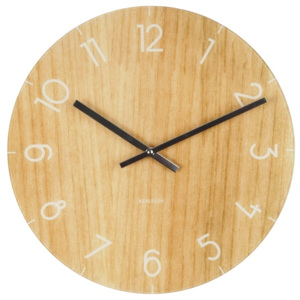 Nástěnné hodiny Glass dark wood 40 cm tmavé dřevo - Karlsson