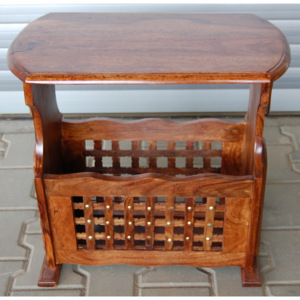 Odkládací stolek z indického masivu palisandr, Barva 1. Walnut