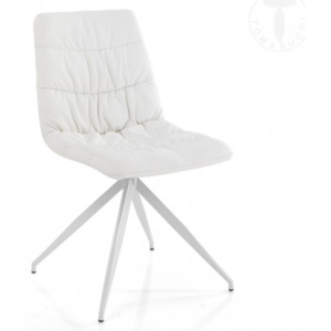 Židle CHIARA WHITE TOMASUCCI (barva - bílá syntetická kůže)