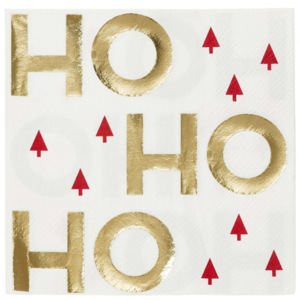 Vánoční papírové ubrousky Ho Ho Ho