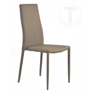 Židle SALLY TORTORA TOMASUCCI (barva - šedohnědá syntetická kůže)