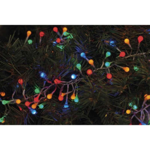 LED vánoční řetěz – ježek, 2,4m, venkovní, multicolor, čas