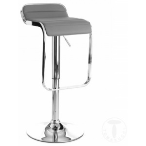 Barová židle SNAPPY GREY TOMASUCCI (barva - šedá syntetická kůže/chromovaný kovový rám)