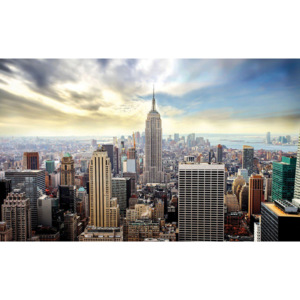 Fototapeta vliesová: Pohled na Manhattan - 184x254 cm