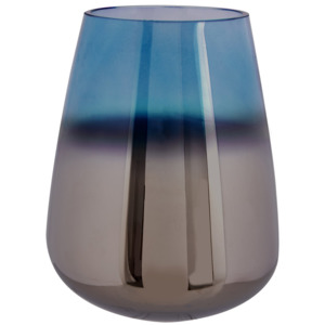 Velká modrá skleněná váza Oiled, Vemzu