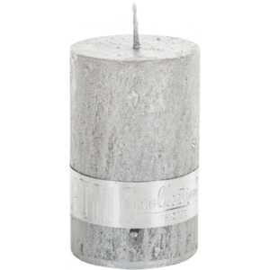 Svíčka rustikální stříbrná 8 x 5