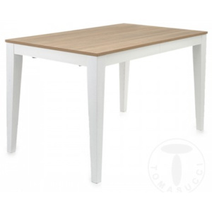 Jídelní stůl rozkládací 130-290cm WIDE WOOD TOMASUCCI (barva - dub, bílé nohy z masivního dřeva)